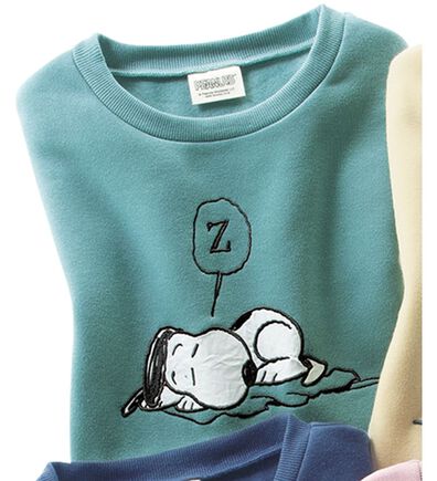 LAVIENNE（ラヴィエンヌ）の「スヌーピー裏起毛アップリケプルオーバー（トレーナー・スウェット）」