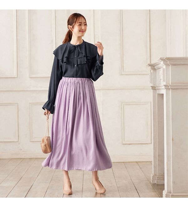 Noela♡ラッフルネイビーブラウス 値下げ！♡ ラッフルフリルブラウス | シャツ・ブラウス | NOELA OFFICIAL WEB STORE