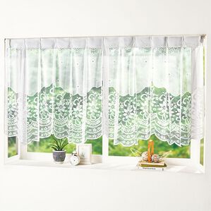 「長さが調節できるマクラメ調スタイルカーテン（ドレープカーテン）」｜1