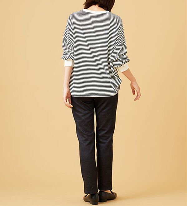 BELLUNA（ベルーナ）の「ゆったり体型カバー！ボーダープルオーバー（カットソー）」｜詳細画像