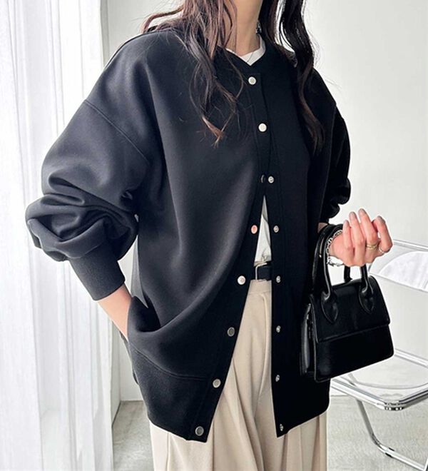 GeeRA（ジーラ）の「前後２ＷＡＹ裏起毛スウェットカーデ（その他カーディガン）」｜詳細画像