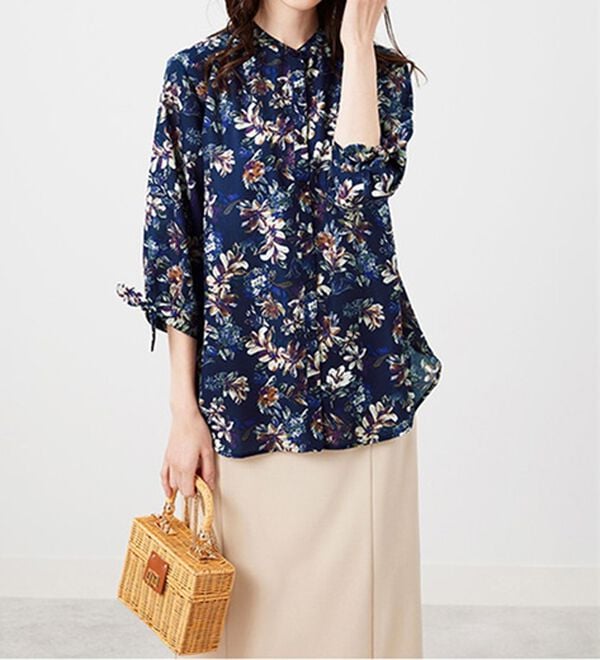 BELLUNA（ベルーナ）の「涼感やわらか袖リボンシャツチュニック（チュニック）」｜詳細画像