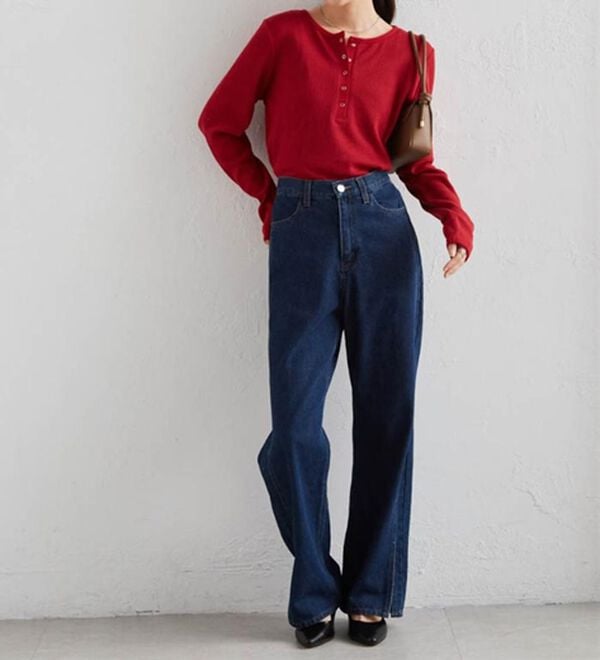 RANAN（ラナン）の「ヘンリーネックワッフルロンＴ（カットソー）」｜詳細画像