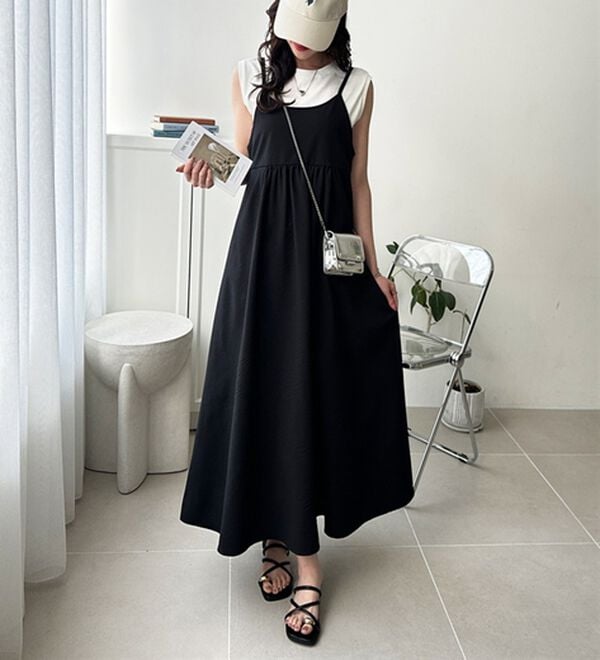 GeeRA（ジーラ）の「サッカー素材バックリボンキャミワンピース（その他ワンピース）」｜詳細画像