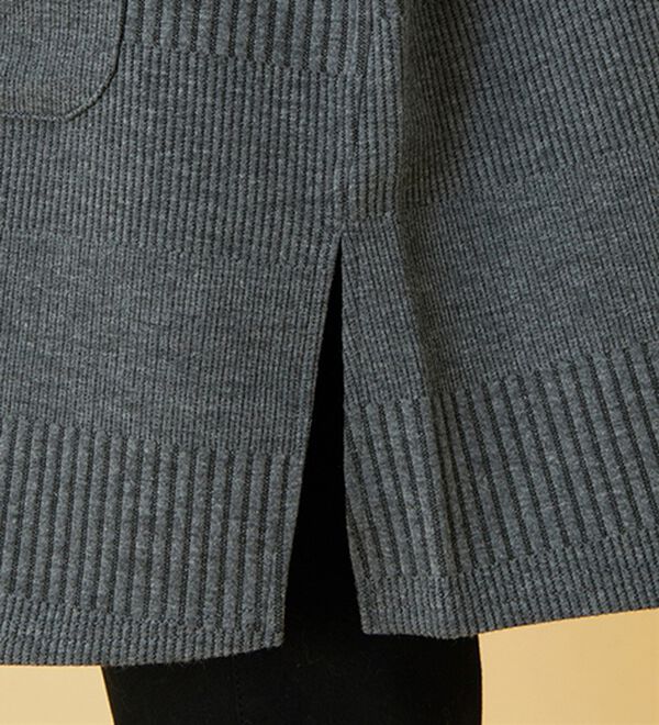 BELLUNA（ベルーナ）の「ボーダージャカード素材釦使いジャンパードレス（ジャンパースカート）」｜詳細画像