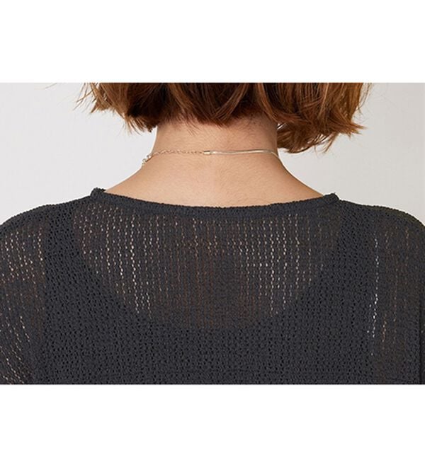 BELLUNA（ベルーナ）の「程よい透け感！メッシュ素材ドロスト使いチュニック（チュニック）」｜詳細画像