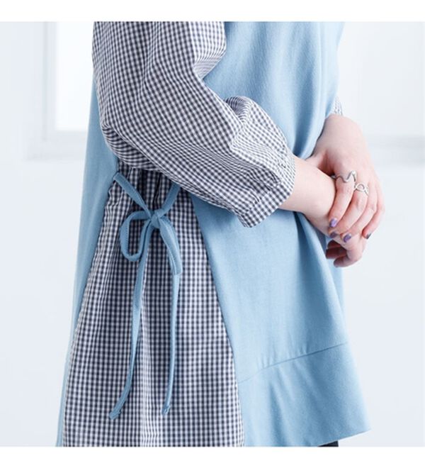 BELLUNA（ベルーナ）の「サイドリボン使い切替チュニック（チュニック）」｜詳細画像