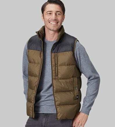 「＜コムルヴァン・オム＞洗えるフレンチダックダウンベスト（メンズベスト）」