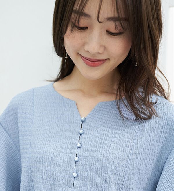 BELLUNA（ベルーナ）の「よく伸びてラク！ポコポコ着やせチュニック（チュニック）」｜詳細画像