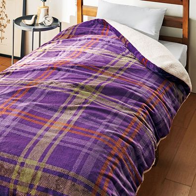 「毛布にもなるフランネル掛布団カバー＜２ＷＡＹ・あったか・裏面シープ調・アルミシート入＞（掛布団カバー）」