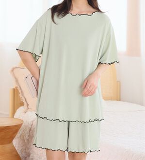 A HAPPY MARILYN（アハッピーマリリン）の「【Ｌ～８Ｌ】タイプが選べる！さらっとろルームウェアセット（パジャマ・ルームウェア）」｜ミント