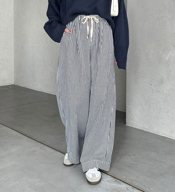 GeeRA（ジーラ）の「美脚見えイージーワイドデニムパンツ（フルレングスパンツ）」｜詳細画像