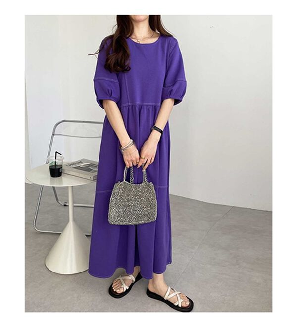 GeeRA（ジーラ）の「前後２ＷＡＹランタンスリーブワンピース（その他ワンピース）」｜詳細画像