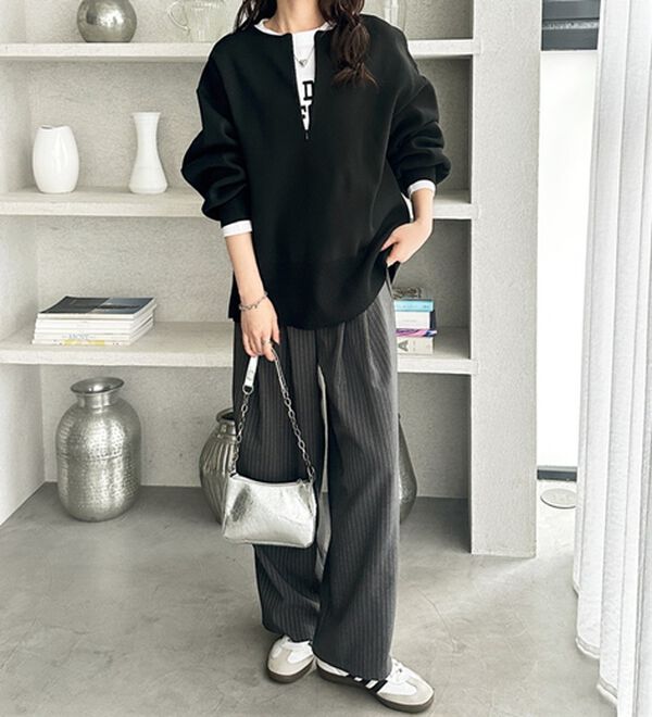 GeeRA（ジーラ）の「ハーフジップニットプルオーバー（ニット・セーター）」｜詳細画像