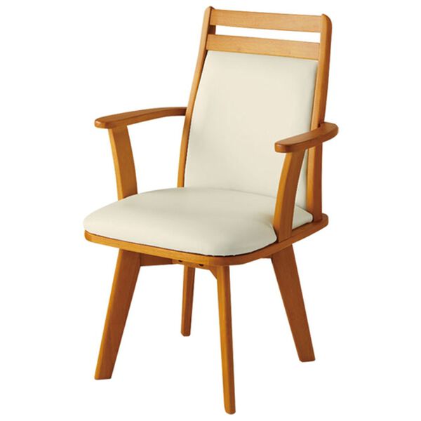 「お買得天然木回転チェア２脚組（椅子・チェア・スツール）」｜詳細画像