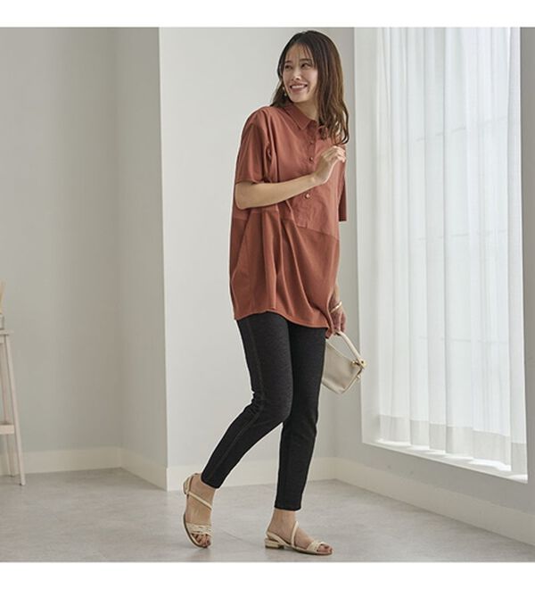 BELLUNA（ベルーナ）の「ひんやり冷感！新デニム調レギンス（スパッツ・レギンス）」｜詳細画像