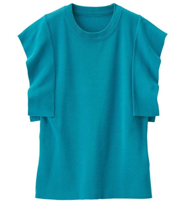 RANAN（ラナン）の「ひんやり！スクエアスリーブサマーニット（ニット・セーター）」｜詳細画像