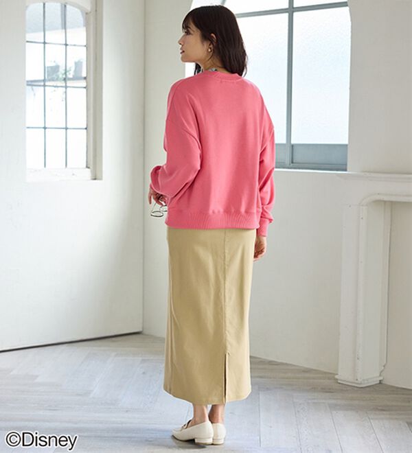 BELLUNA（ベルーナ）の「＜Ｄｉｓｎｅｙ＞【ミッキー】プリント裏毛ゆったりトレーナー（トレーナー・スウェット）」｜詳細画像