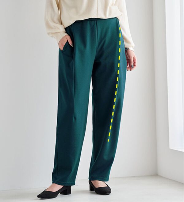 BELLUNA（ベルーナ）の「シュッと体型カバー！ワイドテーパード美脚パンツ（フルレングスパンツ）」｜詳細画像