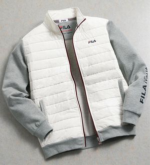 「＜フィラ＞ハイブリットダウンジャケット（メンズダウンジャケット）」｜ホワイト
