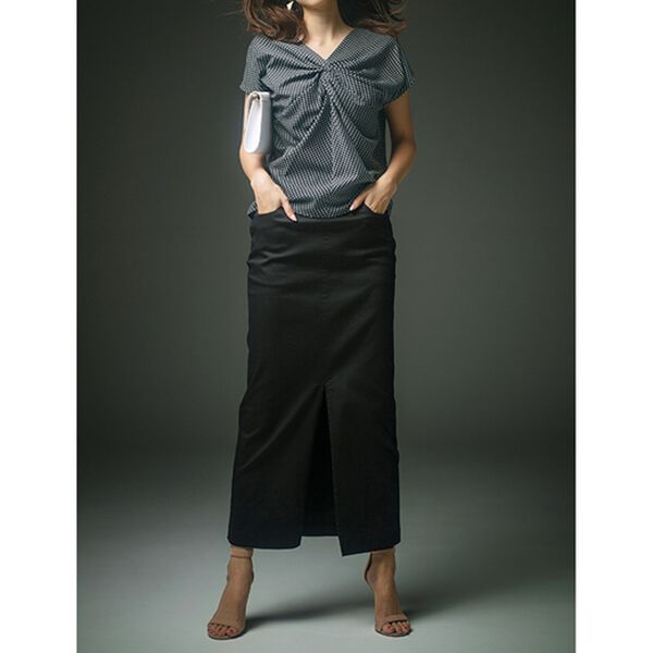 RANAN（ラナン）の「チノライクロングタイトスカート（ロングスカート）」｜詳細画像