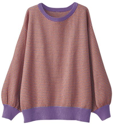 BELLUNA（ベルーナ）の「ジャカード素材パフスリーブプルオーバー（ニット・セーター）」