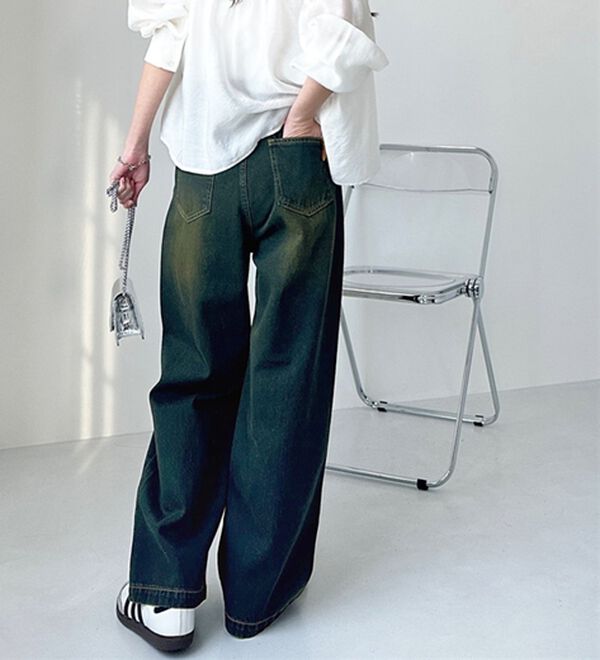 GeeRA（ジーラ）の「２タックワイドデニムパンツ（フルレングスパンツ）」｜詳細画像