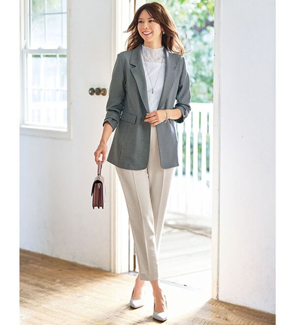 BELLUNA（ベルーナ）の「＜楽スタフィット＞テーラードジャケット（テーラードジャケット）」｜詳細画像