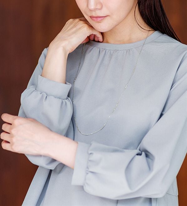 BELLUNA（ベルーナ）の「【再入荷】ボリューム袖美人顔バックフレアーＴブラウス（ブラウス）」｜詳細画像