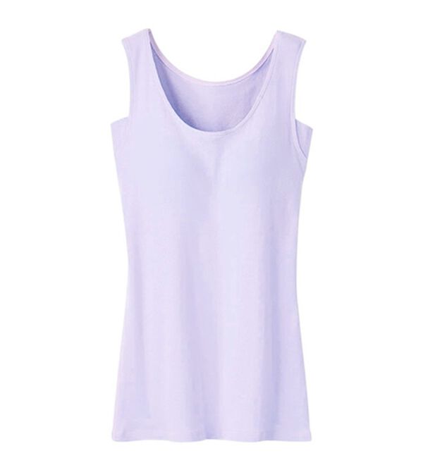 LAVIENNE（ラヴィエンヌ）の「＜さらりラボ＞カップ付タンクトップインナー（ブラトップ・カップ付きインナー）」｜ラベンダー