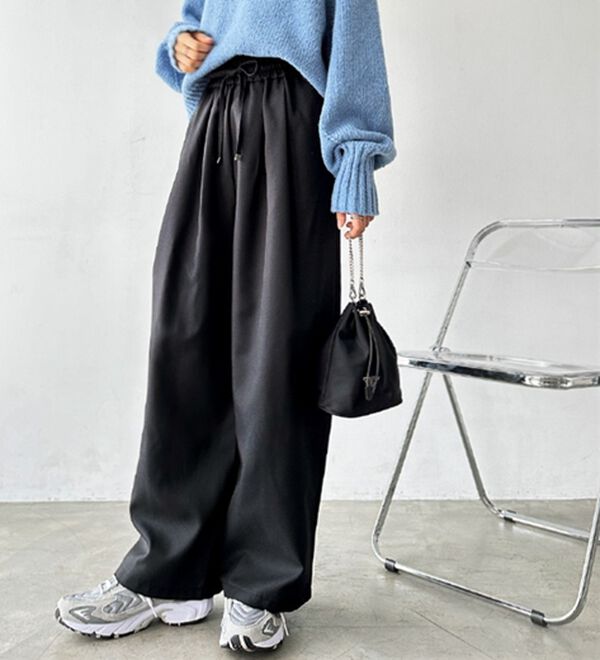 GeeRA（ジーラ）の「ウールライクダブルタックイージーパンツ（フルレングスパンツ）」｜詳細画像