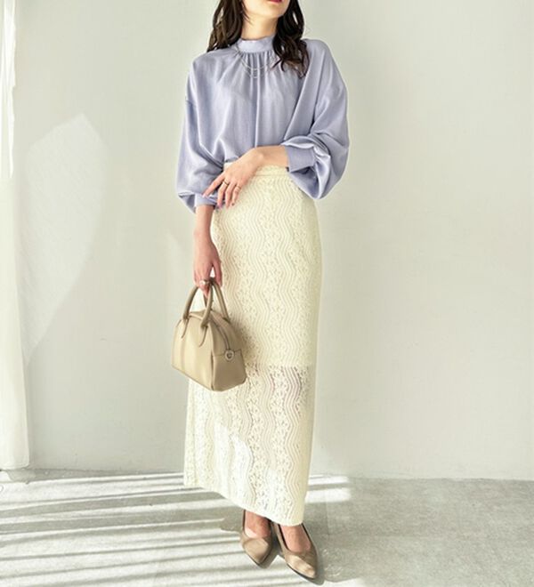 GeeRA（ジーラ）の「起毛レースタイトスカート（ロングスカート）」｜詳細画像