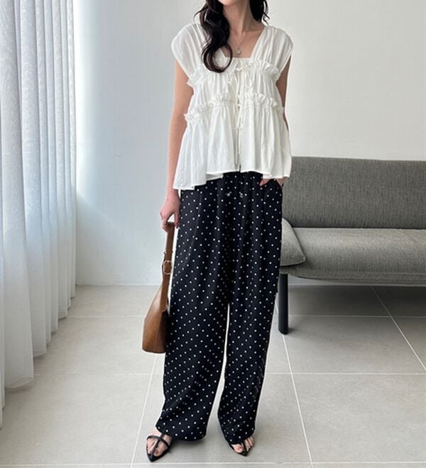 GeeRA（ジーラ）の「【体型カバー】上品なのにラクちんワイドパンツ（フルレングスパンツ）」｜詳細画像