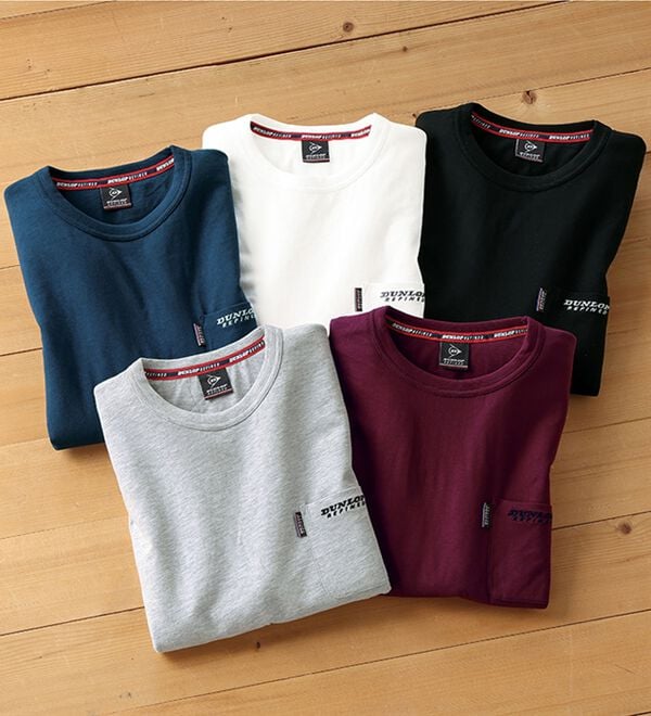 「【５色組】＜ダンロップ・リファインド＞品質自慢のベーシックＴシャツ（メンズＴシャツ）」｜詳細画像