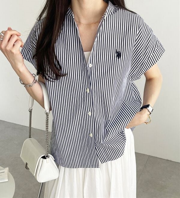 GeeRA（ジーラ）の「【ＵＳ．ＰＯＬＯ．ＡＳＳＮ】フレンチスリーブシャツ（シャツ）」｜詳細画像