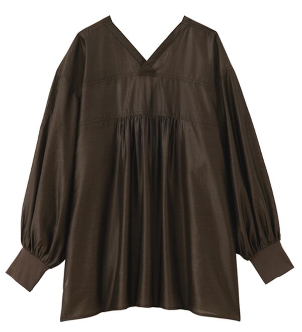 RANAN（ラナン）の「ディープVネックシアーシャツ（シャツ）」｜詳細画像