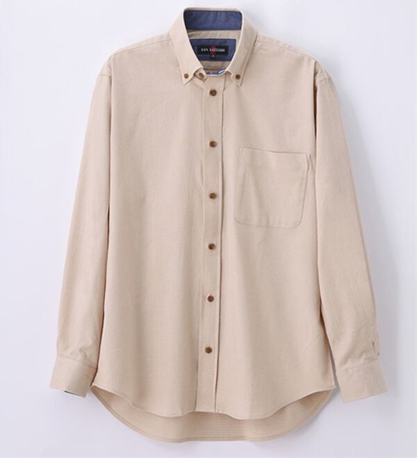 「着心地快適ストレッチネルシャツ（メンズシャツ）」｜アイボリー