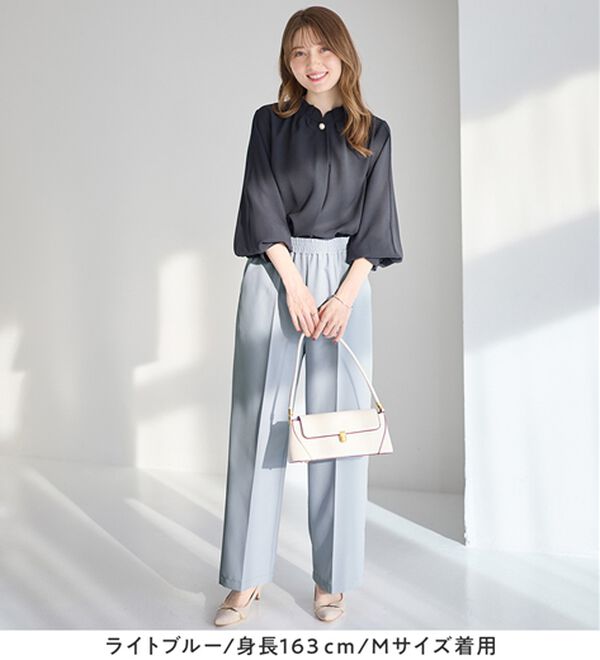 alotta（アロッタ）の「ウエストシャーリングとろみワイドパンツ（ワイドパンツ・ガウチョ）」｜詳細画像