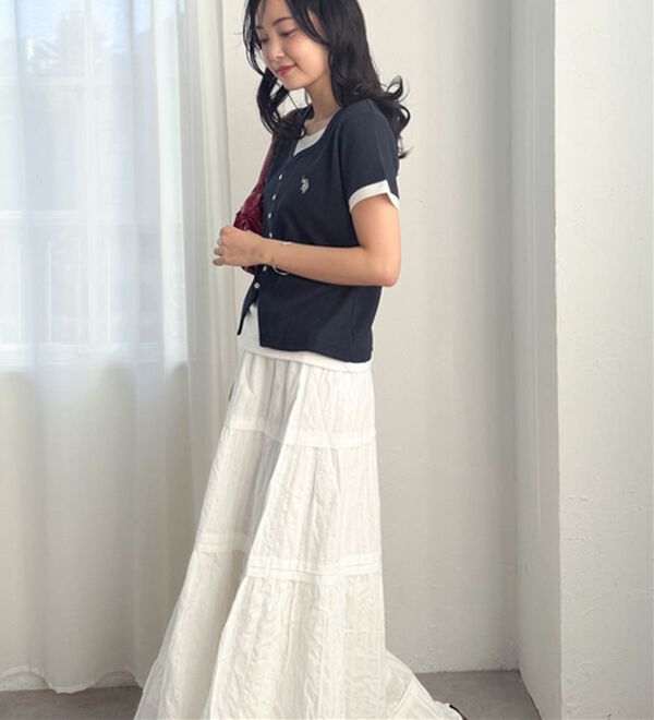 RANAN（ラナン）の「＜U.S.POLO ASSN.＞バイカラーレイヤード風カットソーTシャツ（カットソー）」｜詳細画像