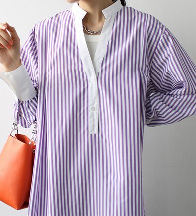 GeeRA（ジーラ）の「フレアーロングシャツワンピース（シャツワンピース）」