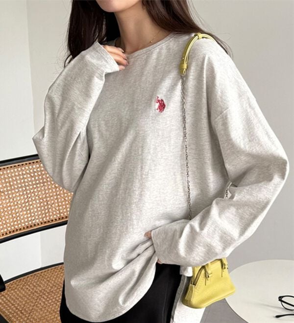 GeeRA（ジーラ）の「【Ｕ．Ｓ．ＰＯＬＯ ＡＳＳＮ】オーバーサイズ刺しゅうロンＴ（カットソー）」｜詳細画像
