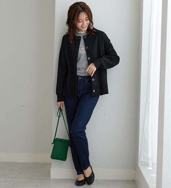 BELLUNA（ベルーナ）の「《快適Ｌａｂ．》洗える！軽い！配色使いニットカーディガン（ニットカーディガン）」｜詳細画像