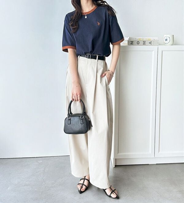 GeeRA（ジーラ）の「【ＵＳ．ＰＯＬＯ．ＡＳＳＮ】接触冷感リンガーＴシャツ（Tシャツ）」｜詳細画像