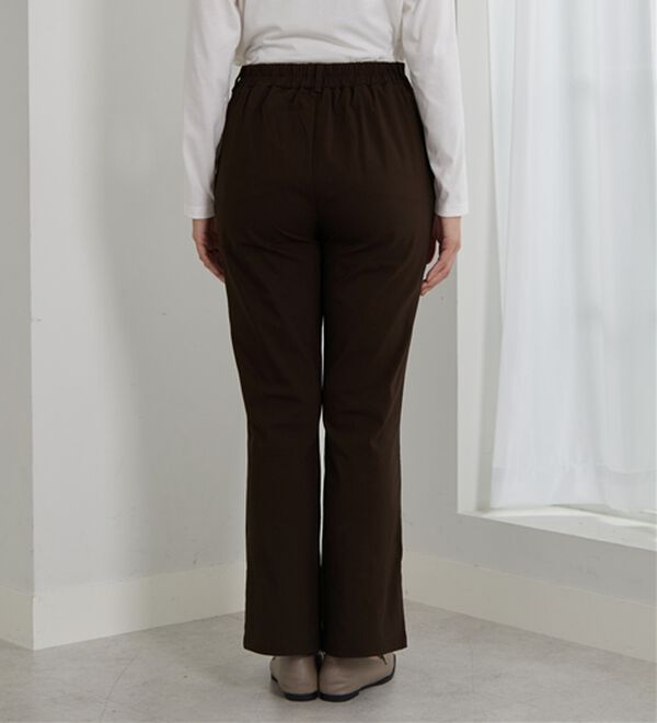 BELLUNA（ベルーナ）の「綿タッチハイパー美脚フレアーパンツ（フルレングスパンツ）」｜詳細画像