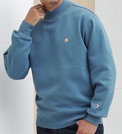 「＜チャンピオン＞モックネック裏起毛トレーナー（メンズトレーナー）」
