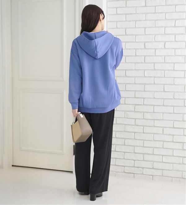 BELLUNA（ベルーナ）の「【快適Ｌａｂ．】とろみ素材裾タックパーカー（パーカー）」｜詳細画像