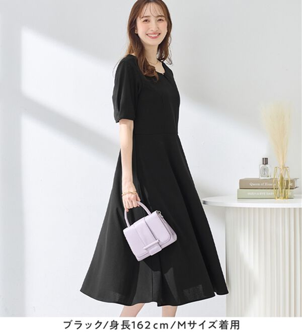 alotta（アロッタ）の「【4つの機能付】タック袖Ａラインワンピース（その他ワンピース）」｜詳細画像