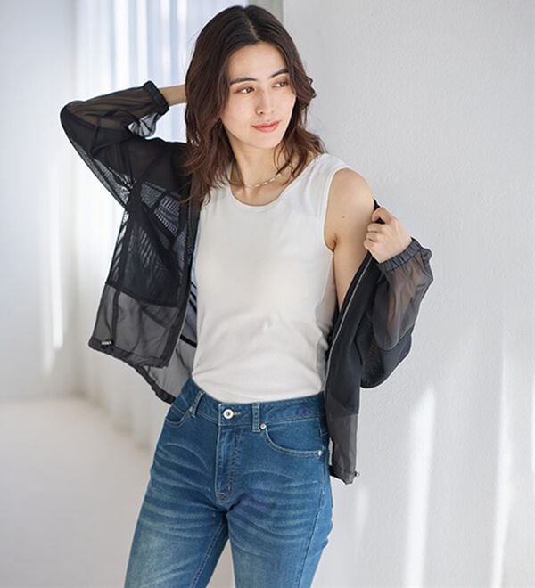 「【医師オススメ】ＵＶカット綿１００％カップ付タンクトップ＜カラフルコットン＞（肌着・インナーウェア）」｜詳細画像