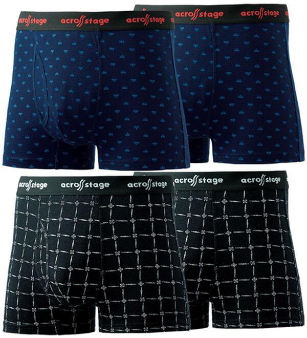 「【４枚組】染みないボクサーパンツ４枚組（ビギナーズパック）（メンズ尿シミパンツ）」｜柄4枚組