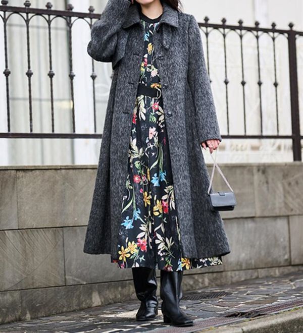 RANAN（ラナン）の「レトロフラワーシャツワンピース（プリントワンピース）」｜詳細画像